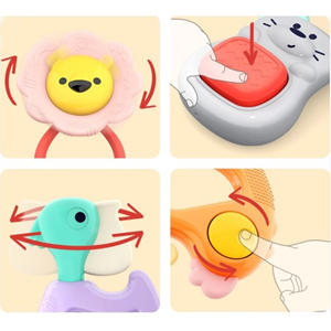 جغجغه دندانگیر 5 عددی هولی تویز Hola Toys مدل E318A _اسباب بازی نوزادی